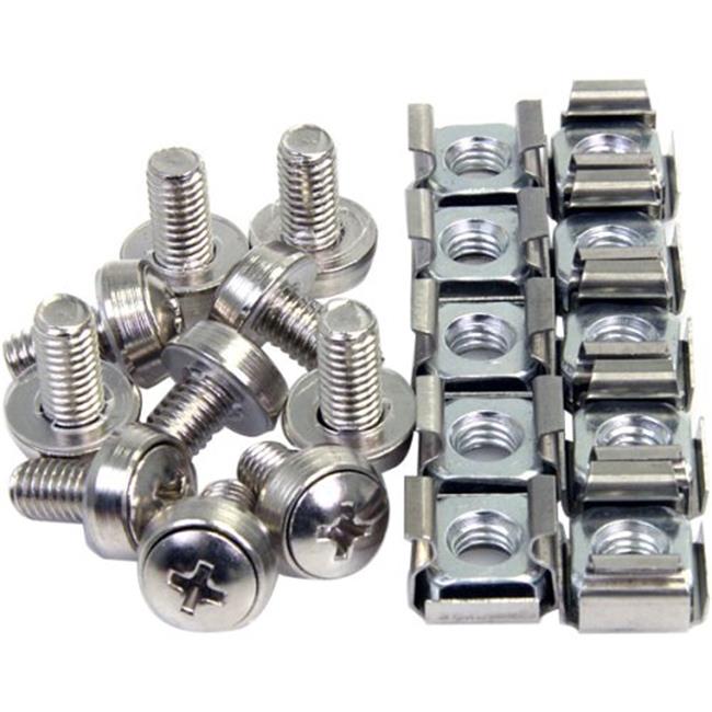 100 Pkg M6 Mounting Screws and Cage Nuts 100 Pkg M6 Mounting Screws and Cage Nuts